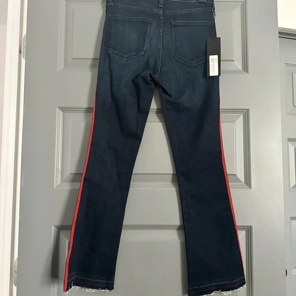 VERONICA Beard Carolyn 10" Baby Boot Jeans Flare
Crop Mid-Rise Stripe Size 24 - Picture 4 of 7